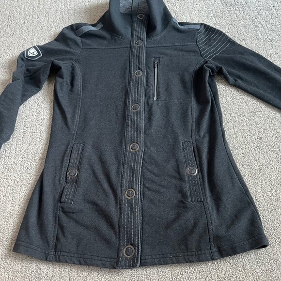 Kuhl Women’s Krush Jacket Sz XS Funnel Neck Charcoal Outdoors Hiking GUC - Picture 5 of 11